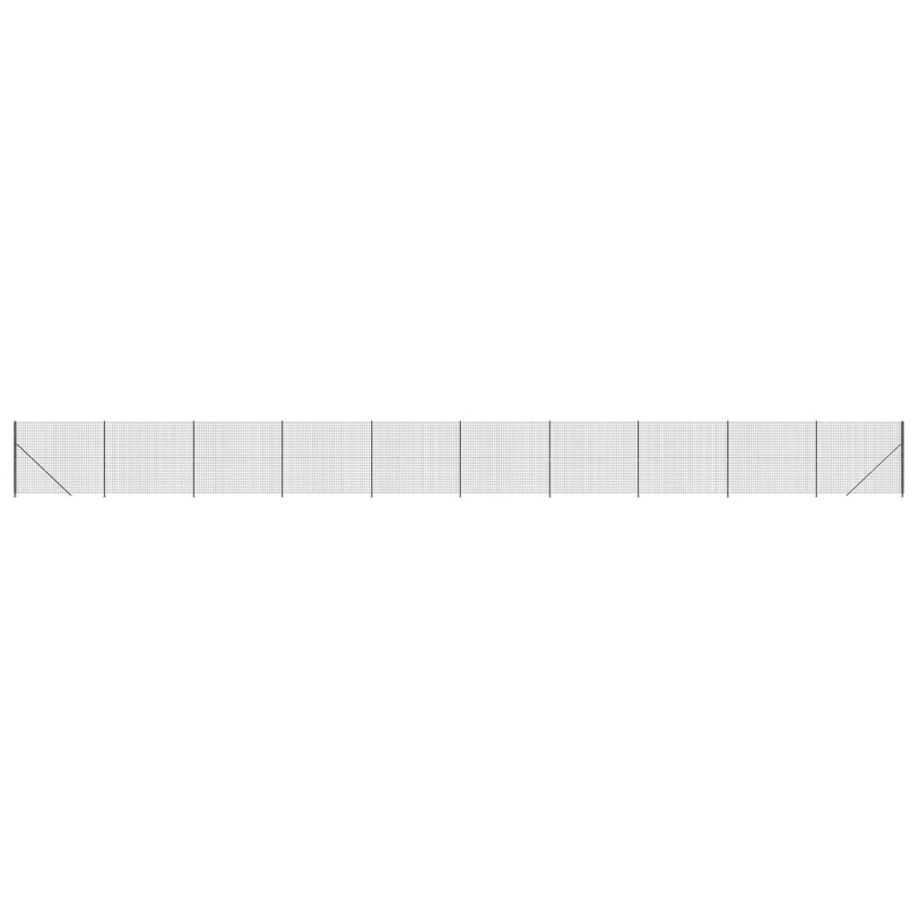 Maschendrahtzaun mit Bodenflansch Anthrazit 1,4x25 m