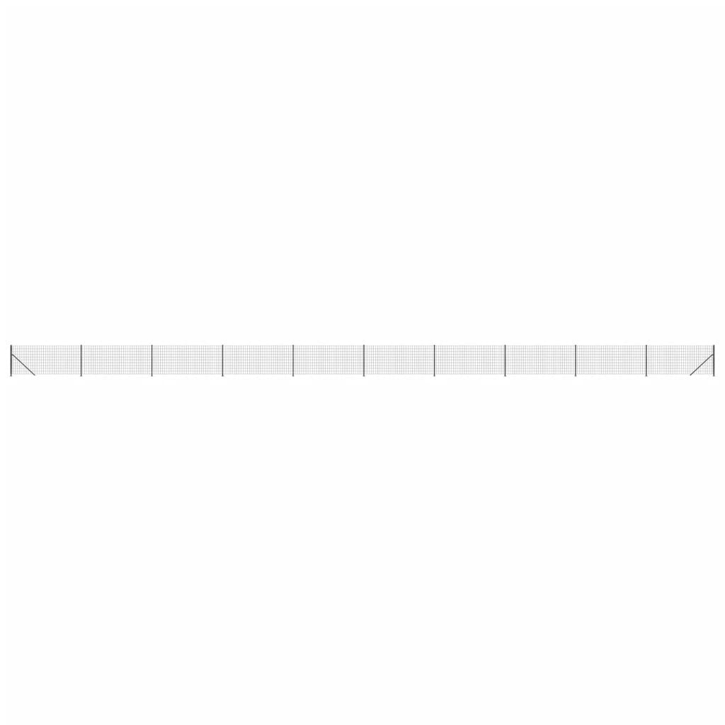Maschendrahtzaun mit Bodenflansch Anthrazit 1x25 m