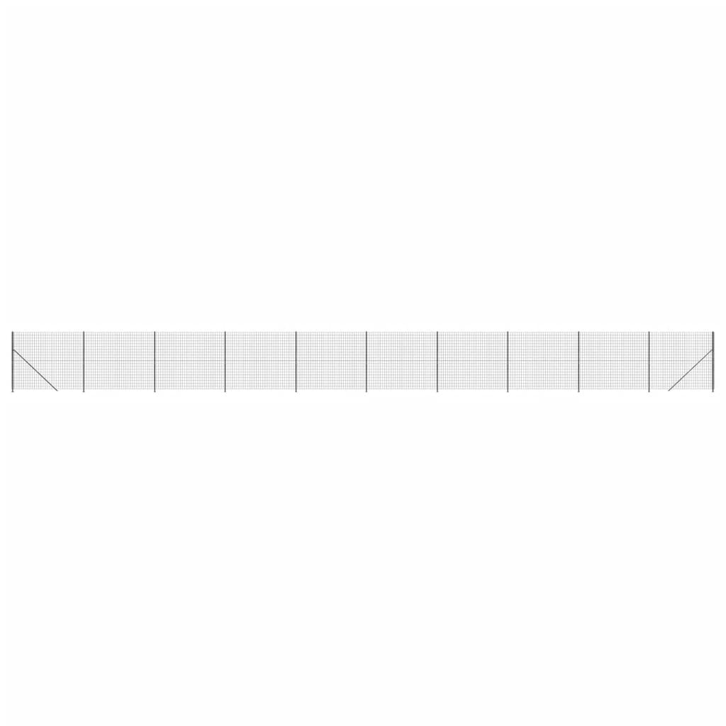 Maschendrahtzaun mit Bodenflansch Anthrazit 2,2x25 m