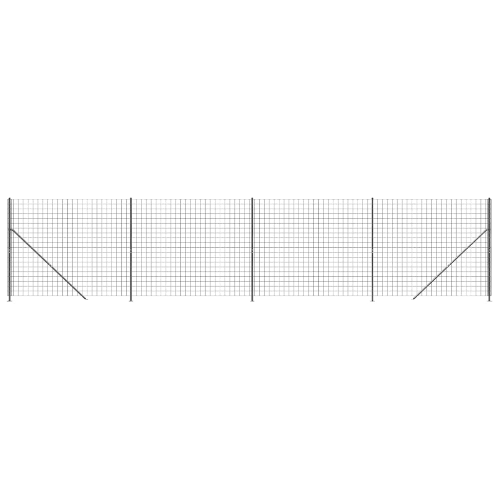 Maschendrahtzaun mit Bodenflansch Anthrazit 2,2x10 m