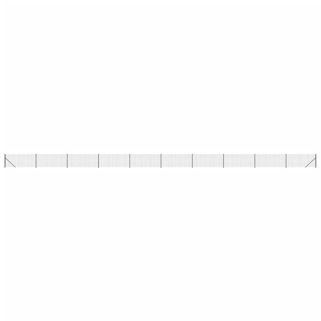 Maschendrahtzaun mit Bodenflansch Anthrazit 1,1x25 m