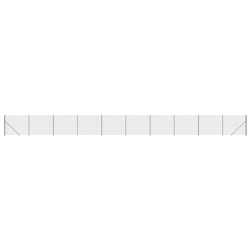Maschendrahtzaun mit Bodenflansch Anthrazit 1,4x25 m