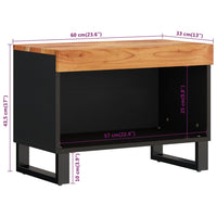 Thumbnail for TV-Schrank 60x33x43,5 cm Massivholz Akazie