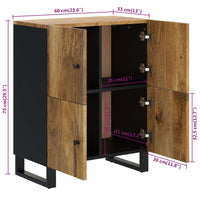 Thumbnail for Sideboard mit 4 Türen 60x33x75 cm Massivholz Mango