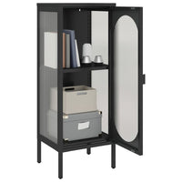 Thumbnail for Sideboard Schwarz 40x35x105 cm Glas und Stahl