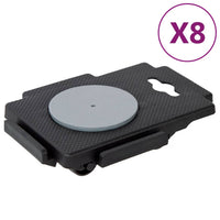 Thumbnail for Transportroller mit 8 Rollen 8 Stk. Schwarz Polypropylen 150 kg