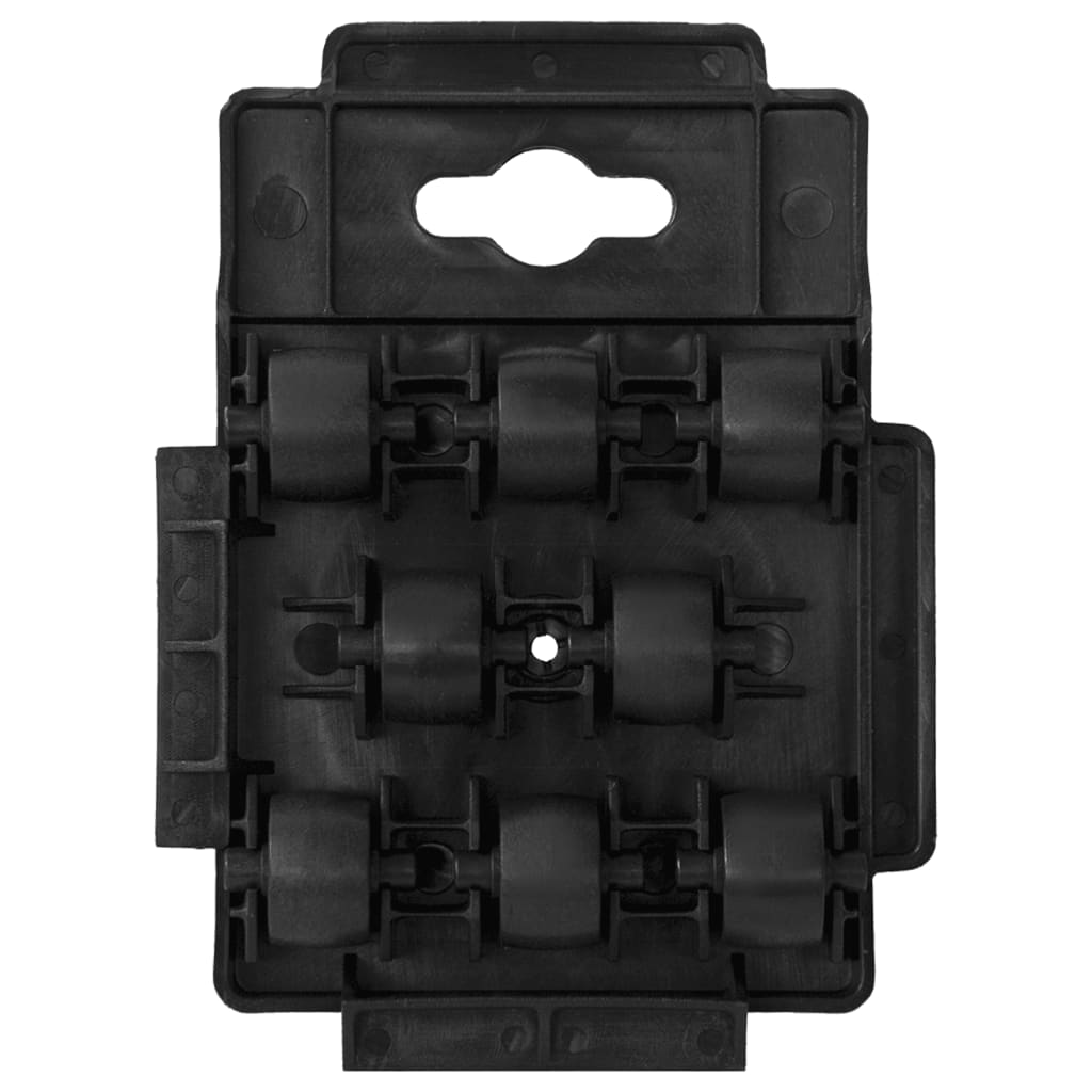 Transportroller mit 8 Rollen 8 Stk. Schwarz Polypropylen 150 kg
