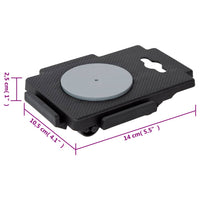 Thumbnail for Transportroller mit 8 Rollen 8 Stk. Schwarz Polypropylen 150 kg