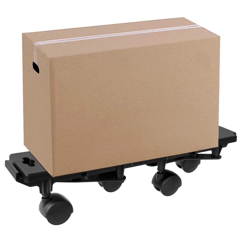 Transportroller mit 4 Rollen 4 Stk. Schwarz Polypropylen 170 kg