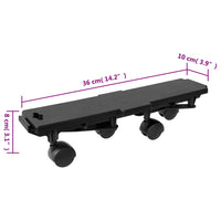 Thumbnail for Transportroller mit 4 Rollen 4 Stk. Schwarz Polypropylen 170 kg