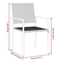 Thumbnail for Gartenstühle 2 Stk. Schwarz 54x62,5x89 cm Poly Rattan