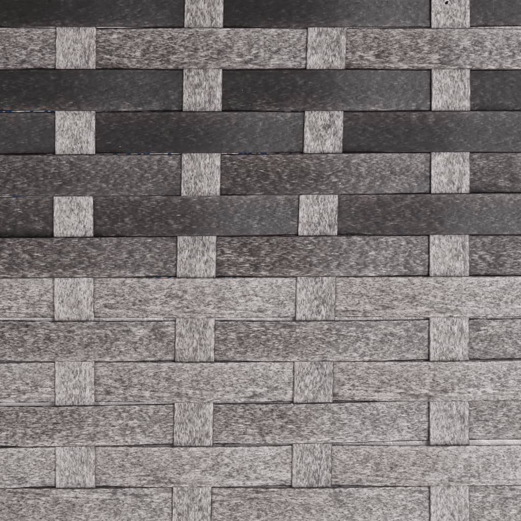 Gartensessel Verstellbar mit Kissen Grau Poly Rattan