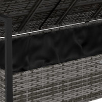 Thumbnail for Gartenbank 2-Sitzer mit Kissen Grau Poly Rattan