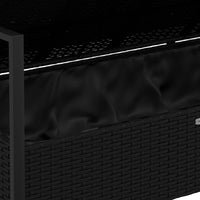 Thumbnail for Gartenbank 2-Sitzer mit Kissen Schwarz Poly Rattan