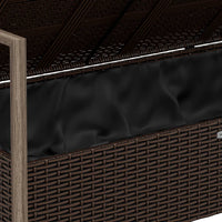 Thumbnail for Gartenbank 2-Sitzer mit Kissen Braun Poly Rattan