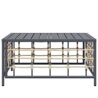 Thumbnail for Gartentisch Anthrazit 70x70x34 cm Poly Rattan