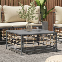 Thumbnail for Gartentisch Anthrazit 70x70x34 cm Poly Rattan