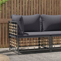 Thumbnail for Garten-Ecksofa mit Dunkelgrauen Kissen Poly Rattan