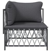 Thumbnail for Garten-Ecksofa mit Kissen Anthrazit Gewebe