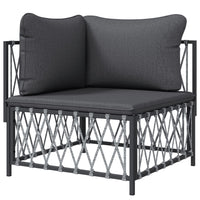 Thumbnail for Garten-Ecksofa mit Kissen Anthrazit Gewebe
