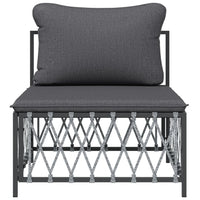 Thumbnail for Garten-Mittelsofa mit Kissen Anthrazit Gewebe