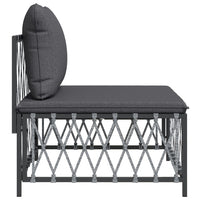 Thumbnail for Garten-Mittelsofa mit Kissen Anthrazit Gewebe