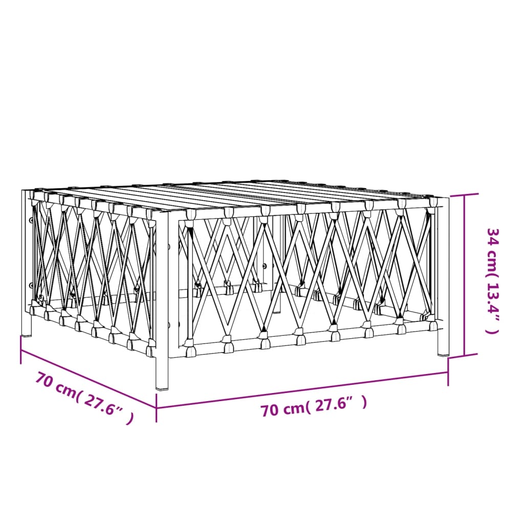 Gartentisch Anthrazit 70x70x34 cm Gewebe