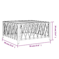 Thumbnail for Gartentisch Anthrazit 70x70x34 cm Gewebe
