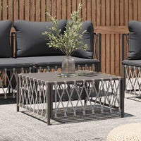 Thumbnail for Gartentisch Anthrazit 70x70x34 cm Gewebe
