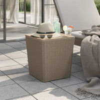 Thumbnail for Gartentisch mit Abnehmbarer Tischplatte Hellbraun Polypropylen