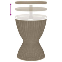 Thumbnail for 3-in-1 Tisch mit Eiskühler Hellbraun Polypropylen