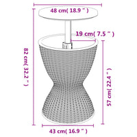 Thumbnail for 3-in-1 Tisch mit Eiskühler Hellbraun Polypropylen