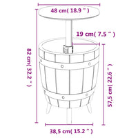 Thumbnail for 3-in-1 Tisch mit Eiskühler Schwarz Polypropylen