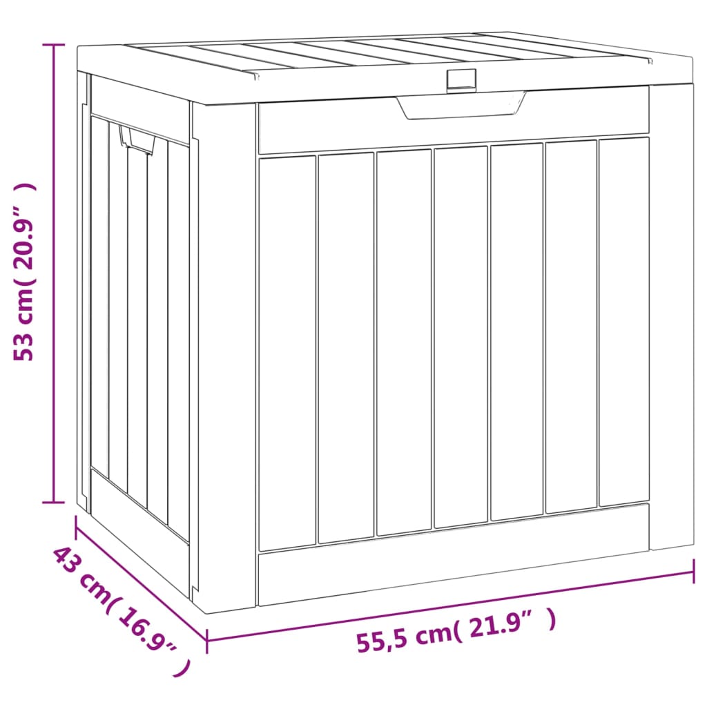 Gartenbox Hellbraun 55,5x43x53 cm Polypropylen