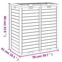 Thumbnail for Outdoor-Mülltonne Hellbraun 78x41x86 cm Polypropylen