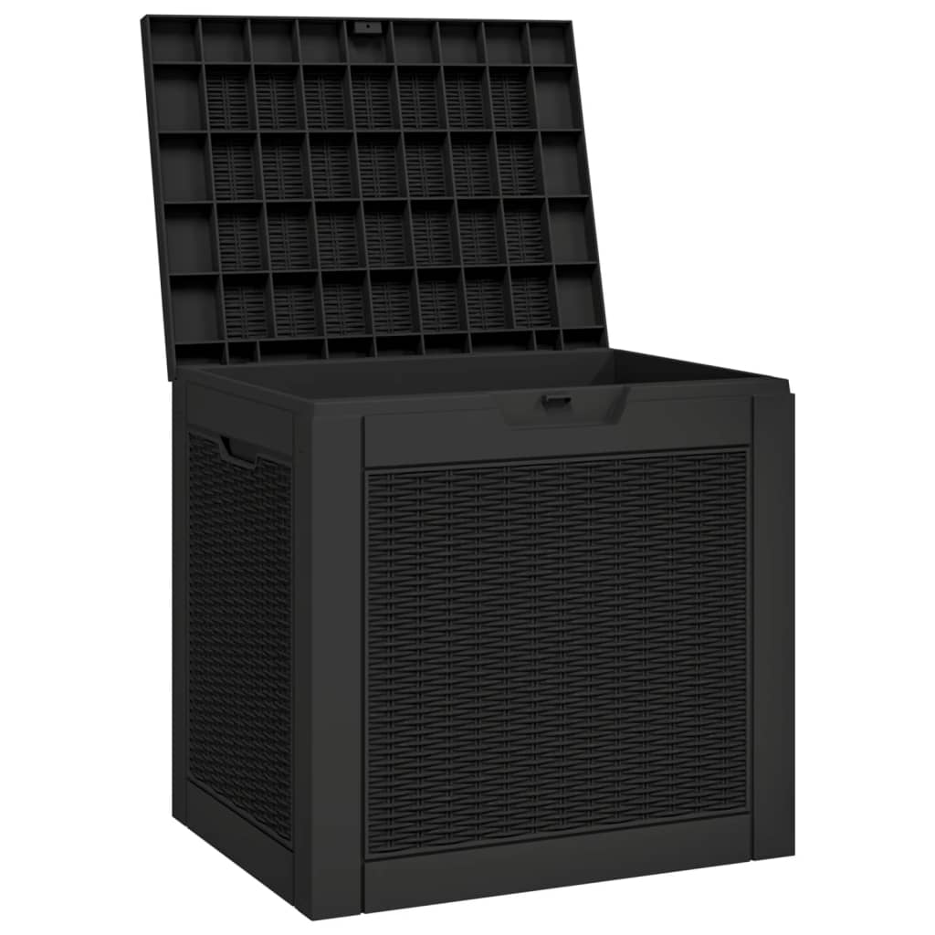 Gartenbox Schwarz 55,5x43x53 cm Polypropylen