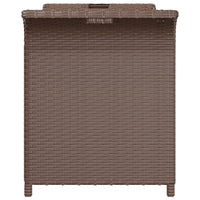Thumbnail for Gartenbank mit Kissen Braun 116x46x57 cm Poly Rattan