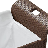 Thumbnail for Gartenbank mit Kissen Braun 116x46x57 cm Poly Rattan