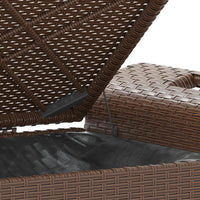 Thumbnail for Gartenbank mit Kissen Braun 116x46x57 cm Poly Rattan