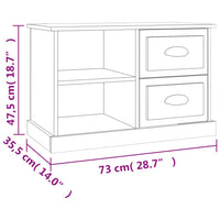 Thumbnail for TV-Schrank Weiß 73x35,5x47,5 cm Holzwerkstoff