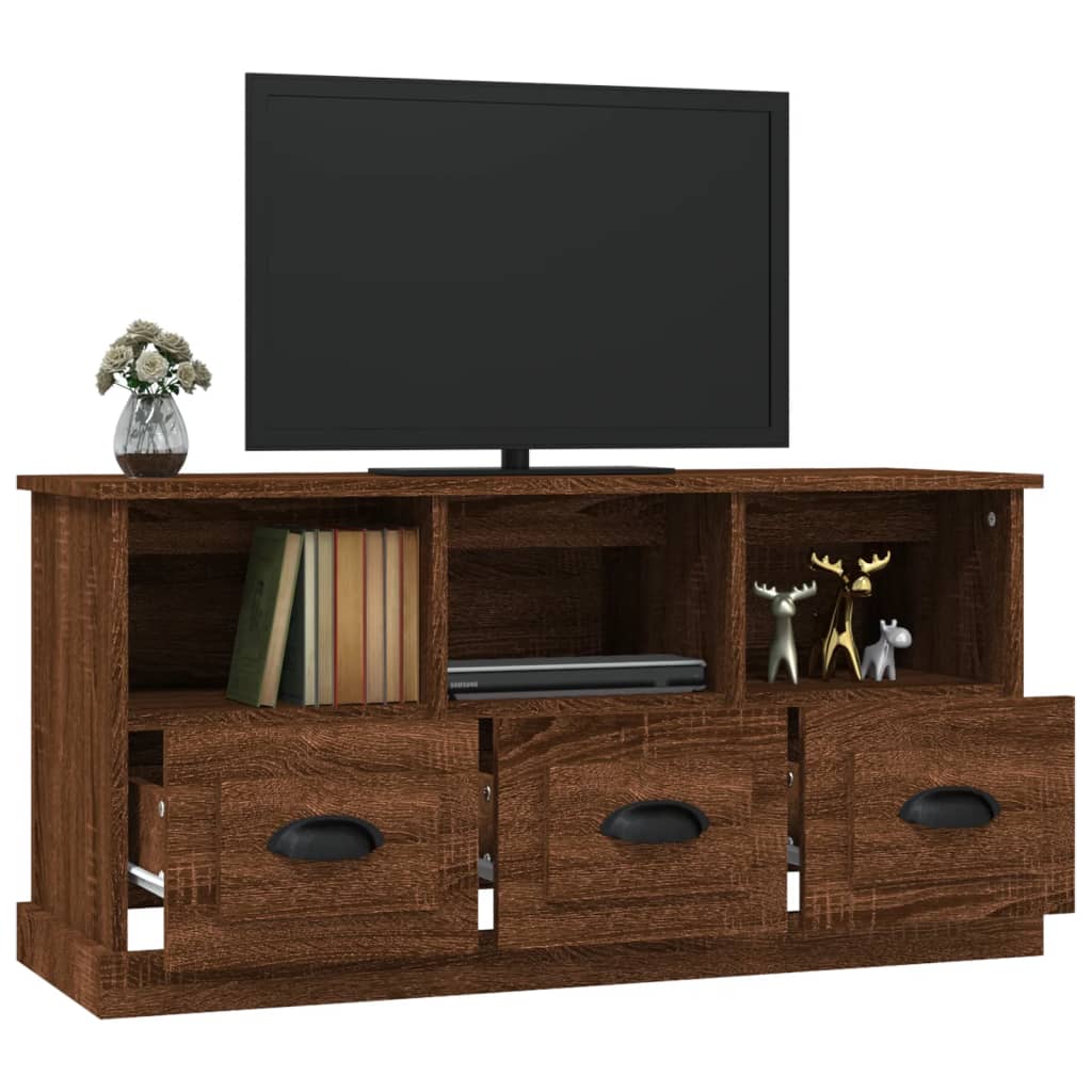 TV-Schrank Braun Eichen-Optik 100x35x50 cm Holzwerkstoff