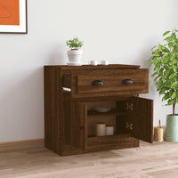 Thumbnail for Sideboard Braun Eichen-Optik 70x35,5x67,5 cm Holzwerkstoff