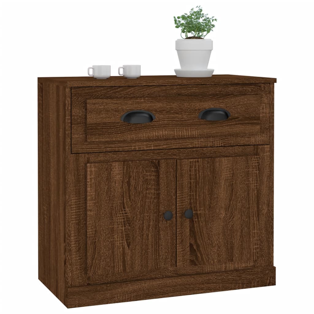 Sideboard Braun Eichen-Optik 70x35,5x67,5 cm Holzwerkstoff
