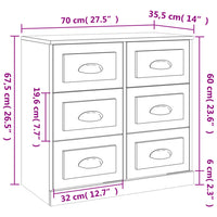 Thumbnail for Sideboard Betongrau 70x35,5x67,5 cm Holzwerkstoff