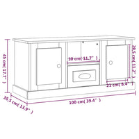 Thumbnail for TV-Schrank Grau Sonoma 100x35,5x45 cm Holzwerkstoff
