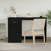 Thumbnail for Schreibtisch mit Schublade Schwarz 115x50x75 cm Holzwerkstoff