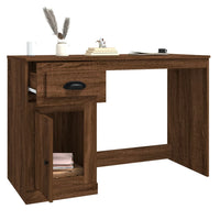 Thumbnail for Schreibtisch mit Schublade Braun Eichen-Optik 115x50x75 cm