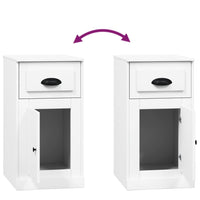 Thumbnail for Beistellschrank mit Schublade Weiß 40x50x75 cm Holzwerkstoff