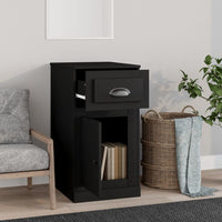 Thumbnail for Beistellschrank mit Schublade Schwarz 40x50x75 cm Holzwerkstoff