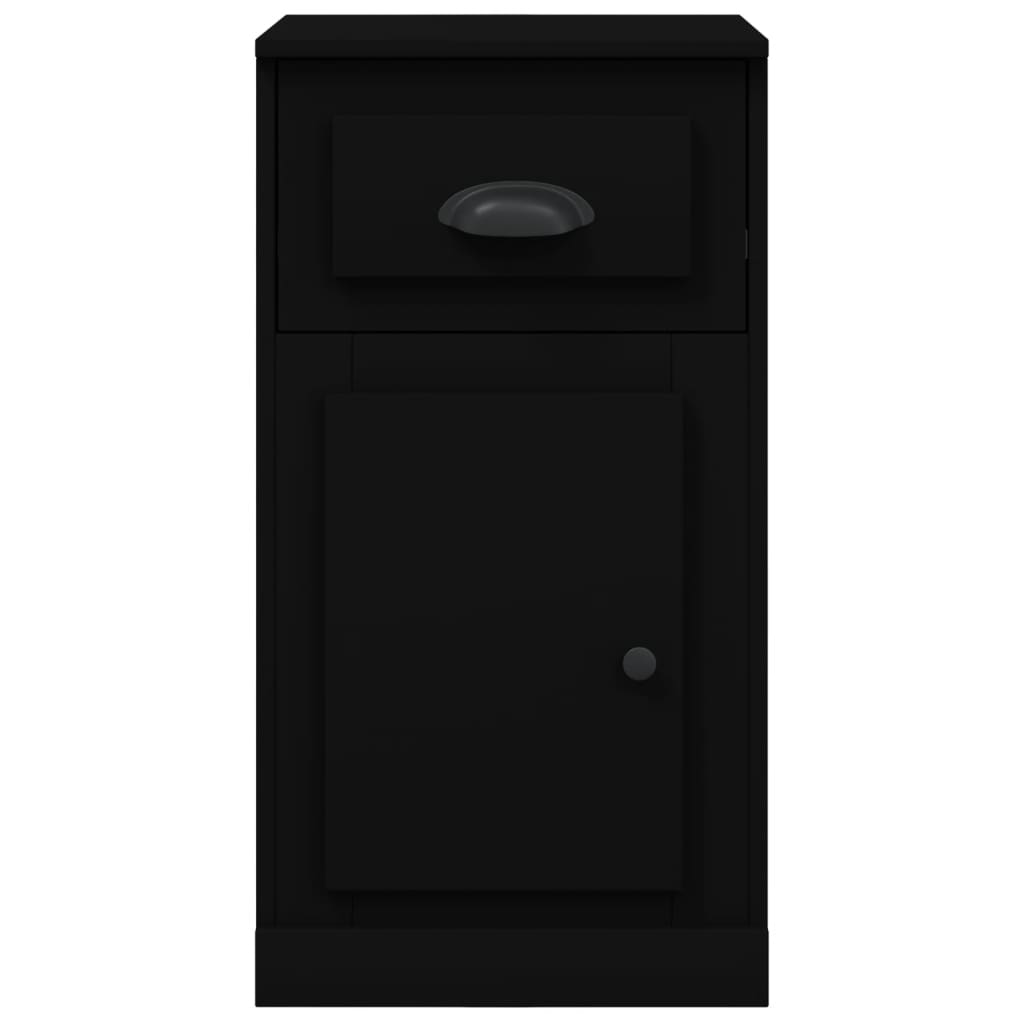 Beistellschrank mit Schublade Schwarz 40x50x75 cm Holzwerkstoff